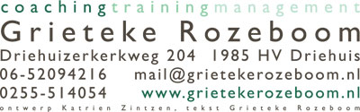 Grieteke Rozeboom, coaching, training, management